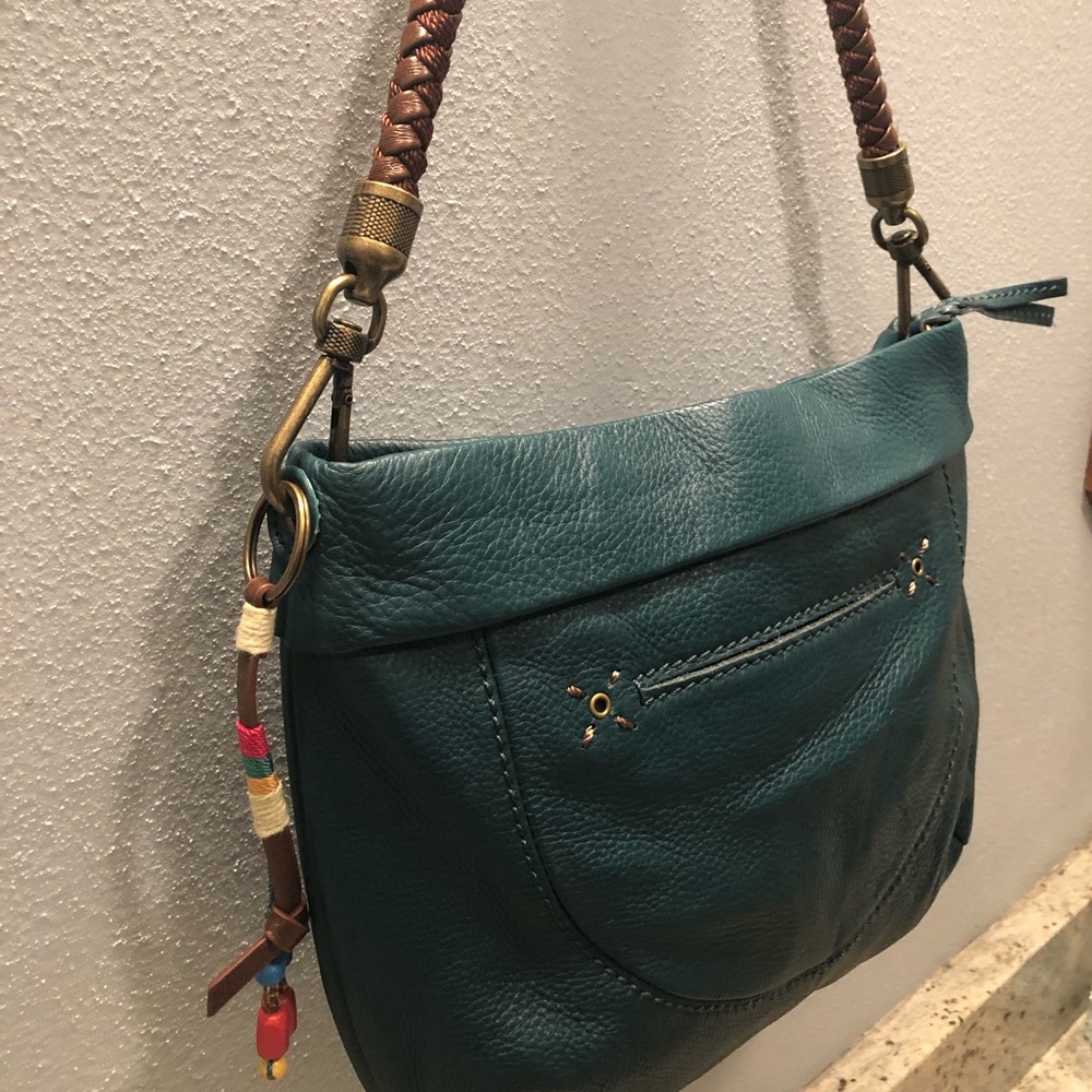 The Sak Green Leather Shoulder Bag